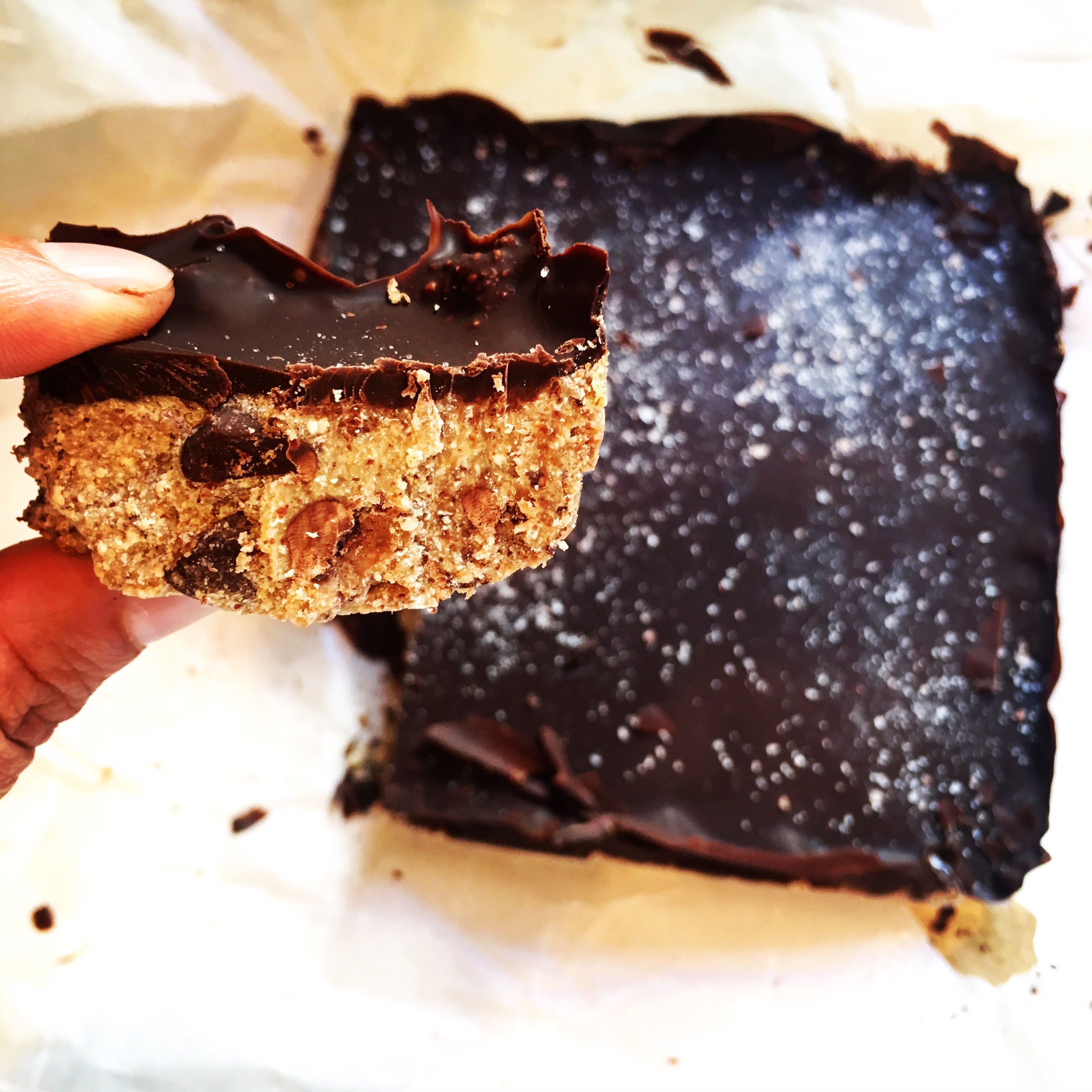 Hazelnut “Cookie Dough” Bars