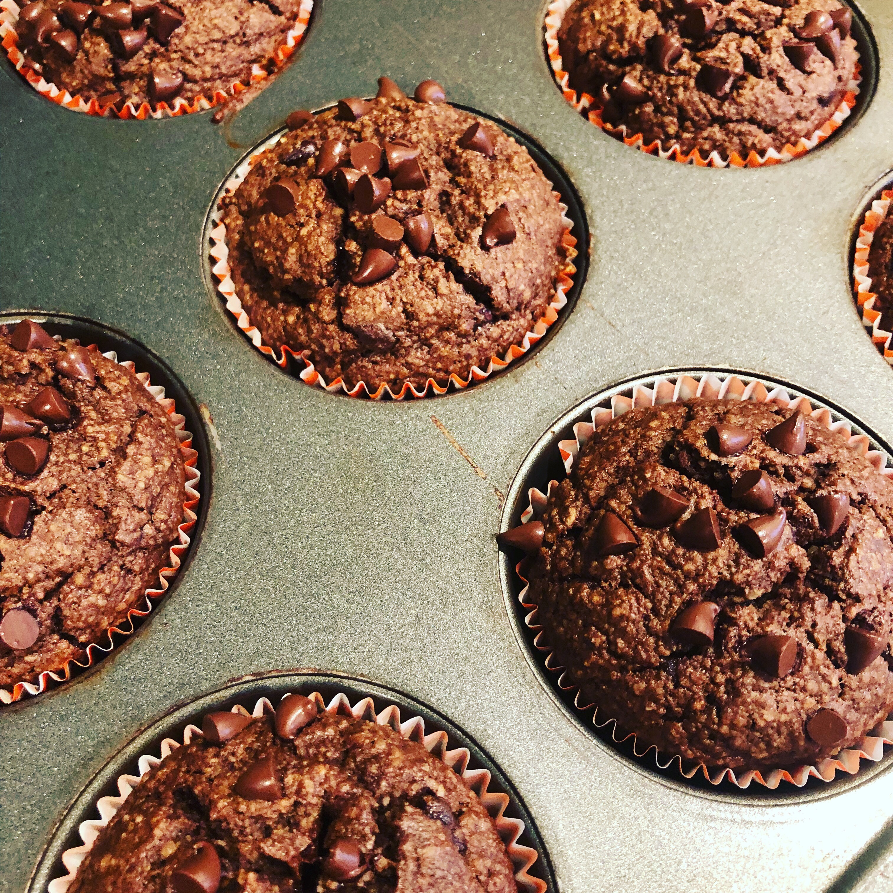 Double Chocolate Banana Muffins