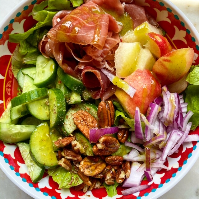 Summer Salads: Prosciutto, Peach & Cucumber